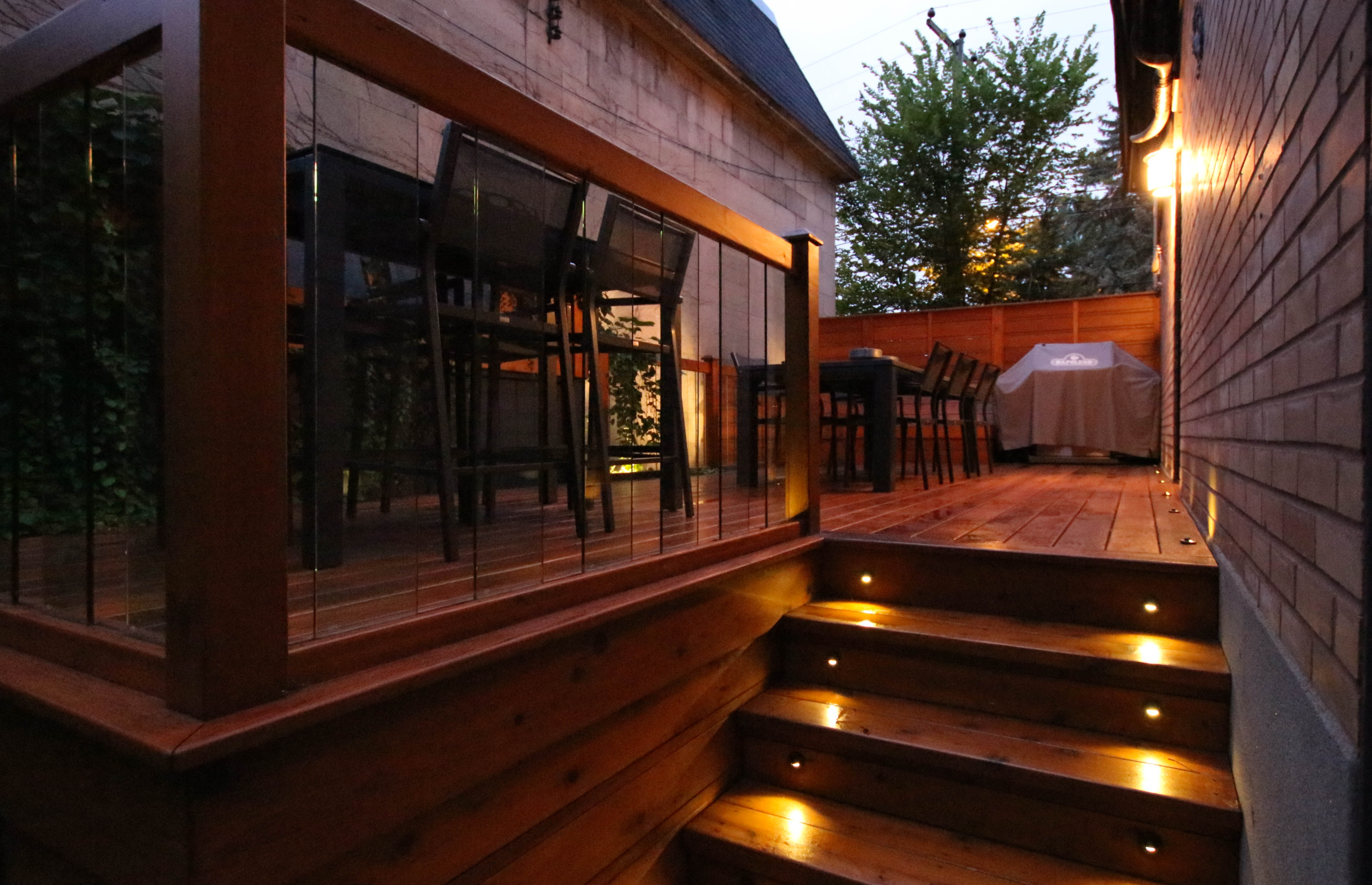 lumières LED de terrasse