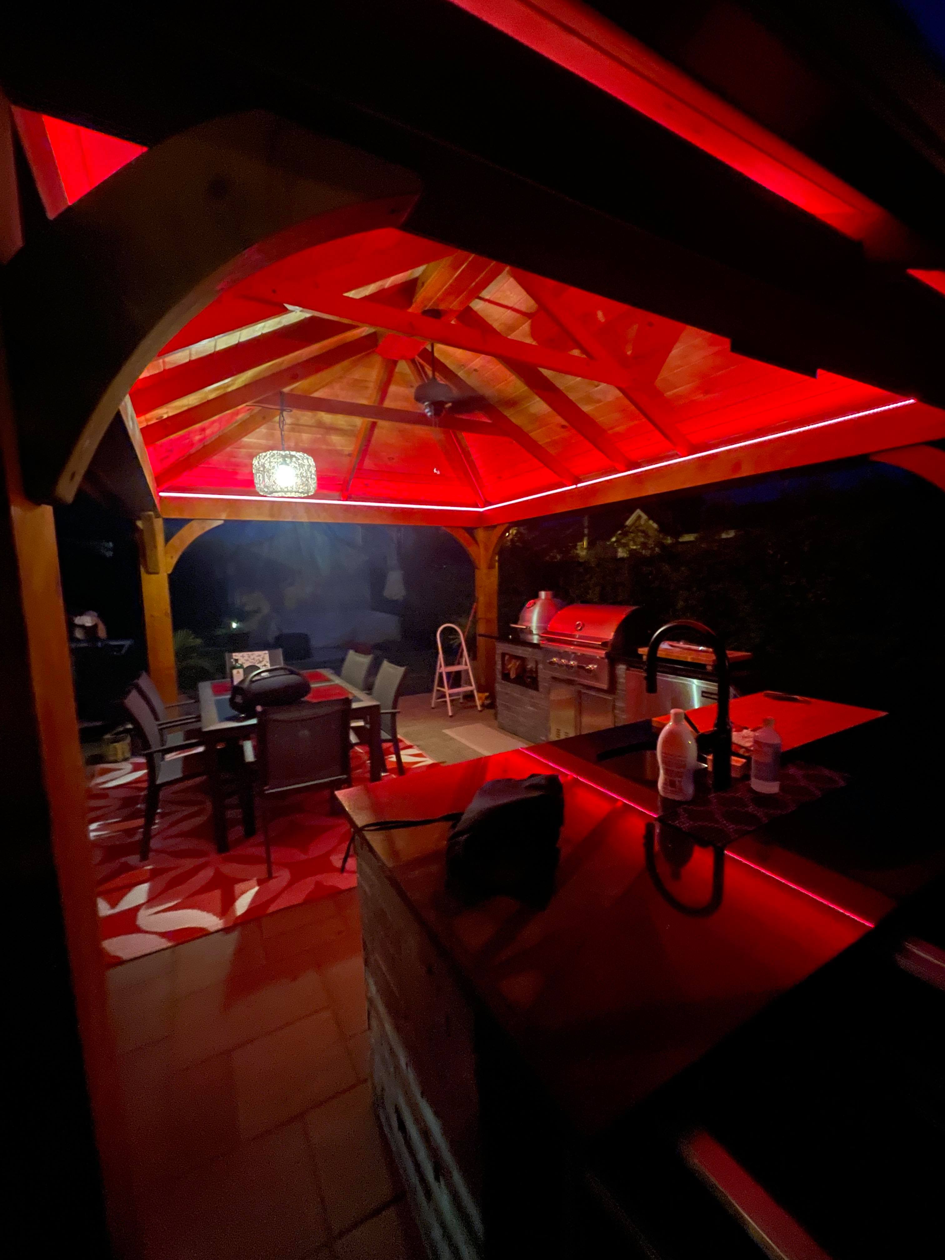 éclairages LED de gazebo