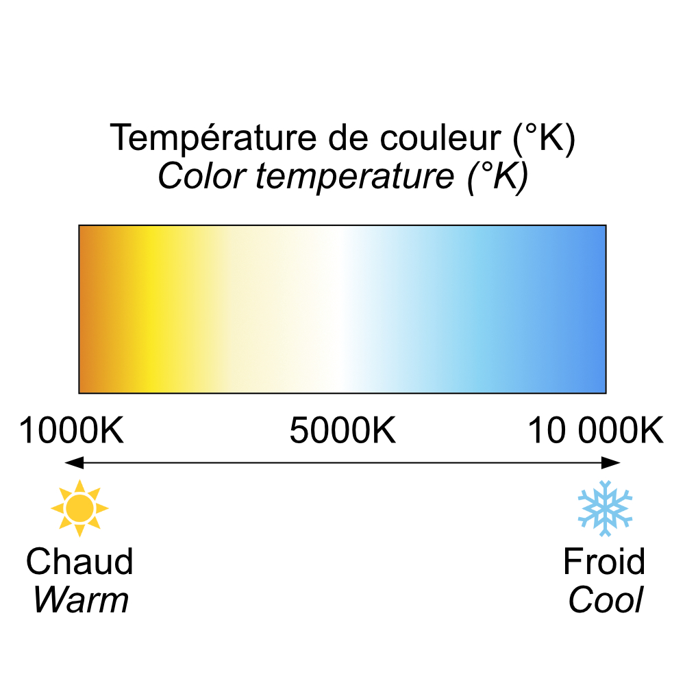 Température de couleur: Blanc chaud ou Blanc froid?