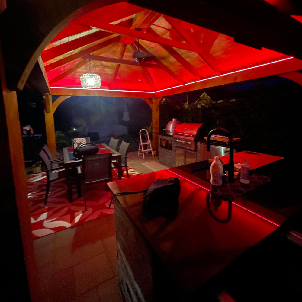 lumières LED pour pergola