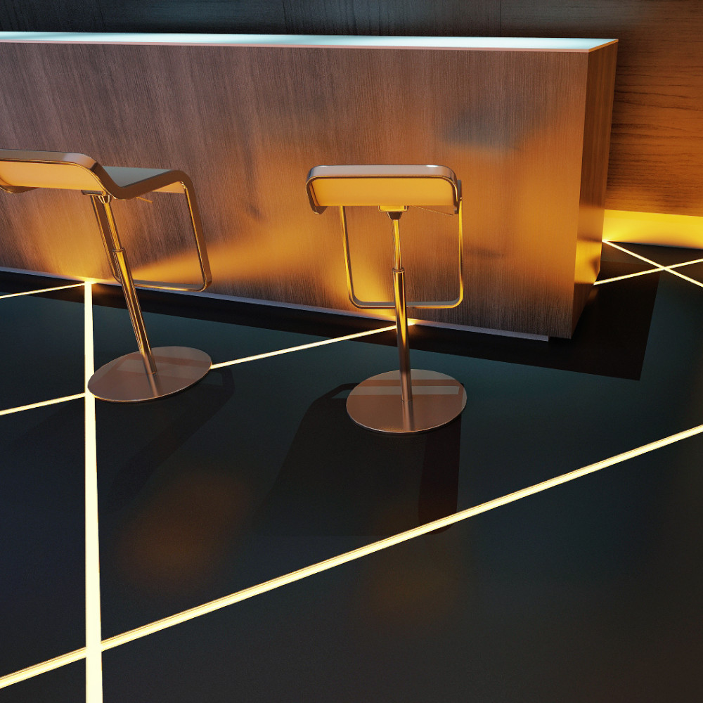 lumières LED de plancher