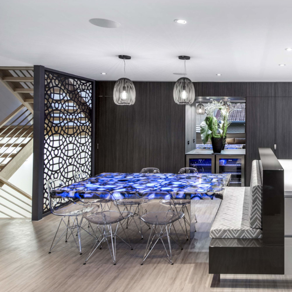 éclairages LED de salle à manger