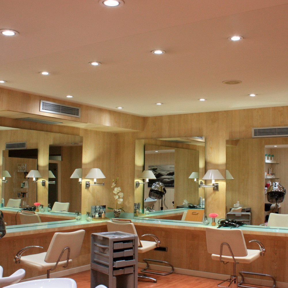 éclairages LED de salon de coiffure