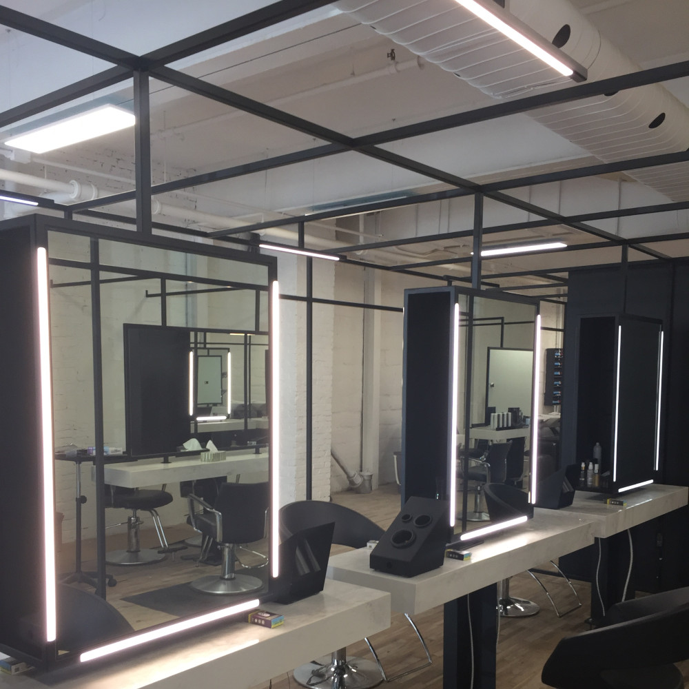 éclairages LED de salon de coiffure