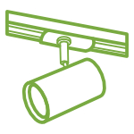 Éclairages LED sur rail plafond