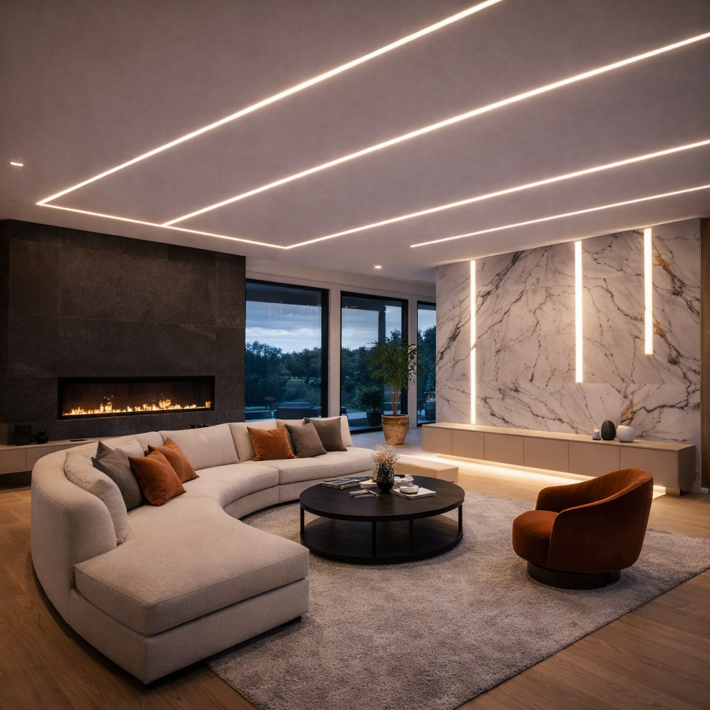 lumières LED pour retombée de plafond