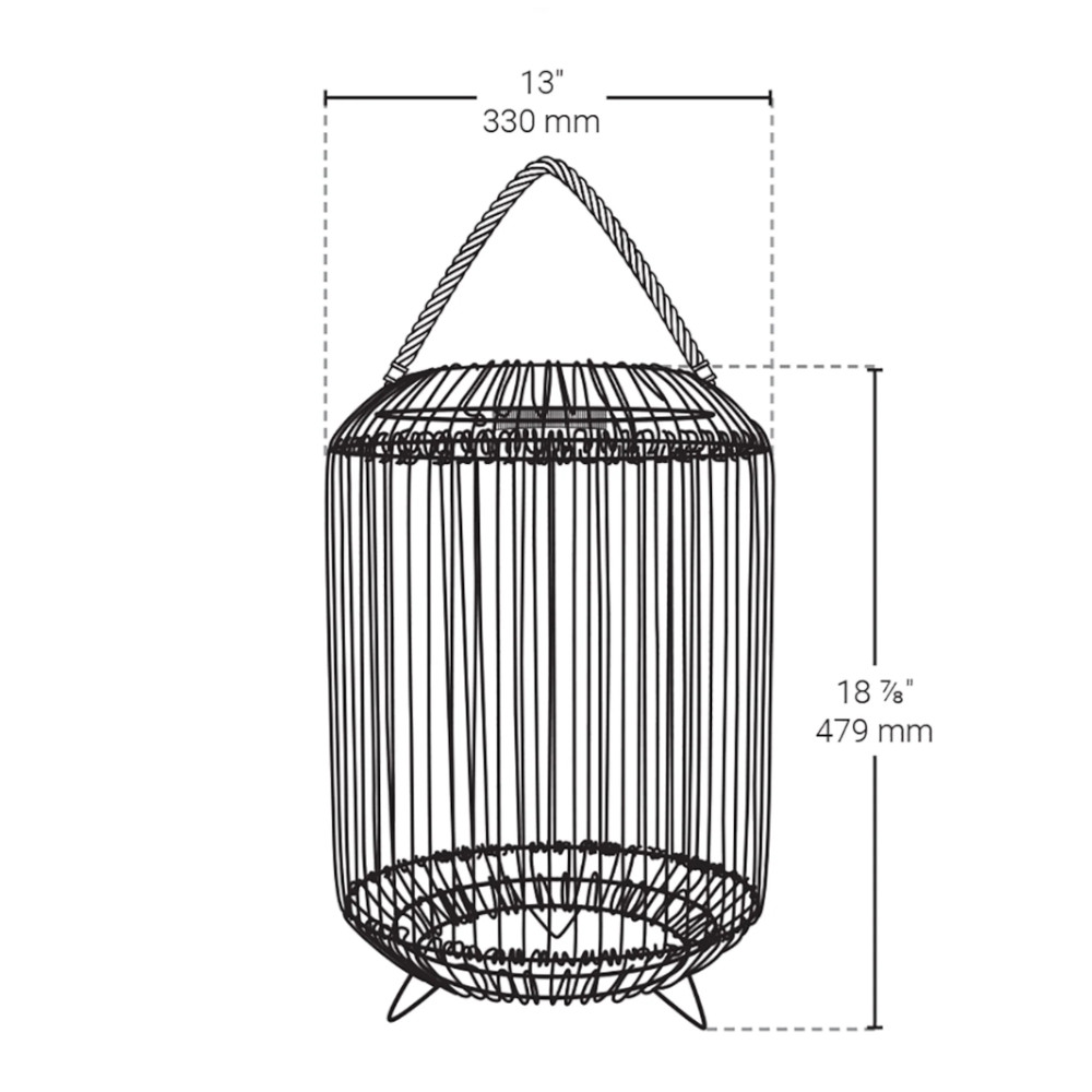 LUMINAIRE LED SOLAIRE TULUM - 19''