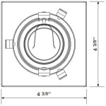 FINITION GU10 - CARRE ORIENTABLE