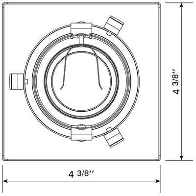 FINITION GU10 - CARRE ORIENTABLE