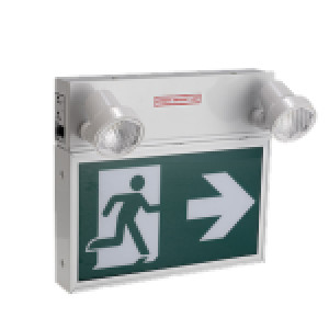 ENSEIGNE SORTIE DE SECOURS LED COMBO "RUNNING MAN"  (MÉTAL)