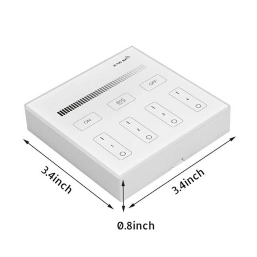 CONTRÔLEUR MURAL 4 ZONES RF MILGT - BLANC (B1)