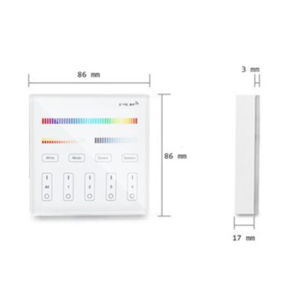 CONTRÔLEUR MURAL 4 ZONES RF MILGT - ALL (B4)