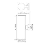 LUMINAIRE MURAL LED EXTÉRIEUR 18'' (BIDIRECTIONNEL)