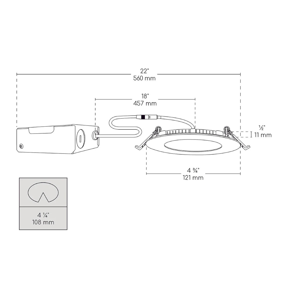 ENCASTRÉ LED 4'' PLAT (RGBW CCT) - 11W