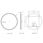 MIROIR LED GALAXY ROND