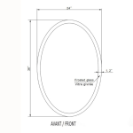 MIROIR LED OVALE GIVRÉ RÉTRO-ÉCLAIRÉ