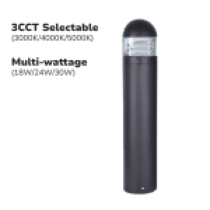 BOLLARD LED AVEC LENTILLE OPALE 3CCT (MW)