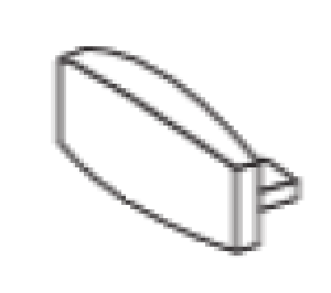 EMBOUT (1X) DE FINITION #11 (STANDARD) - (SANS TROU) NOIR