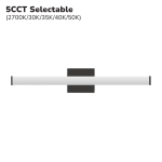 LUMINAIRE SALLE DE BAIN 2' 5CCT CARRÉ