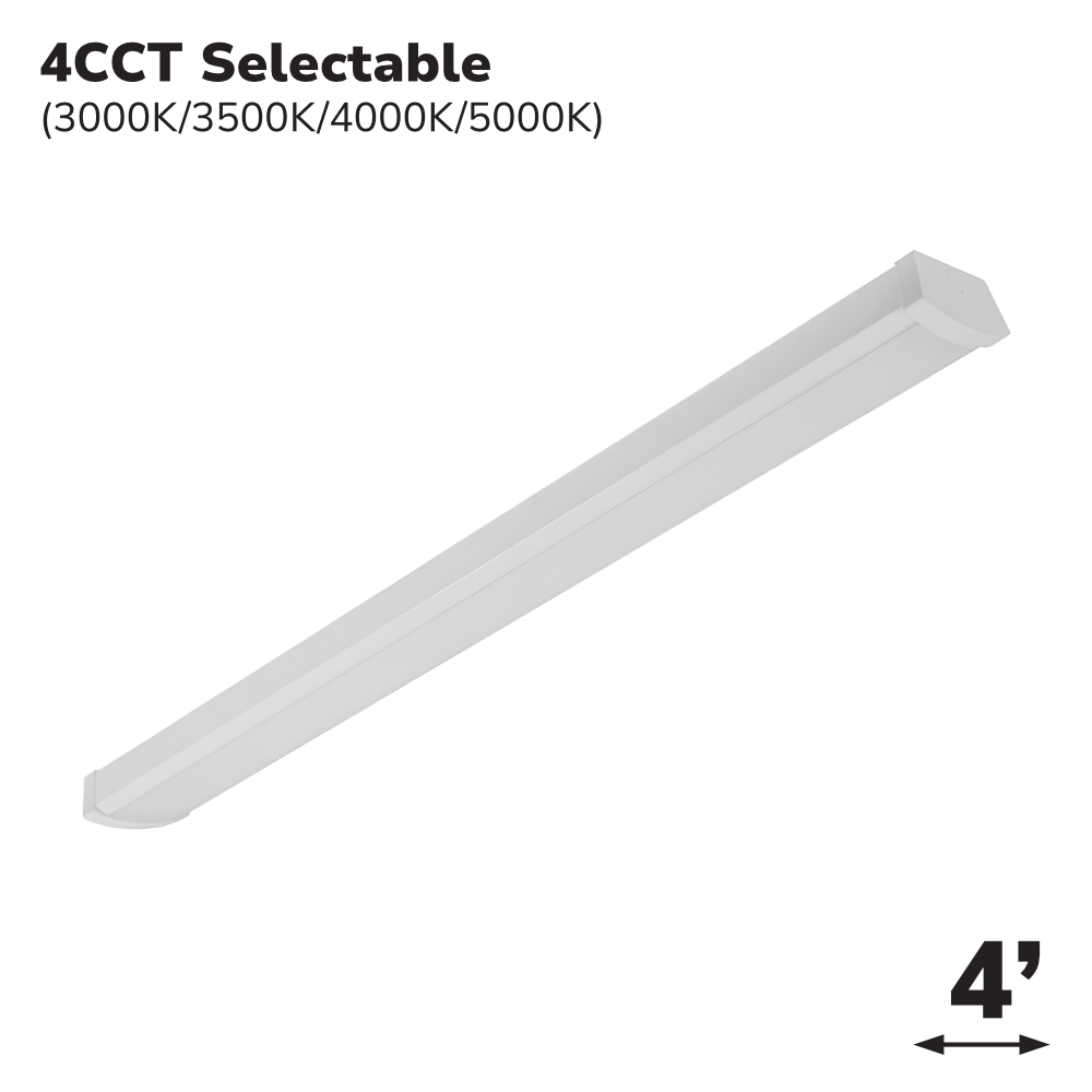 LUMINAIRE LINÉAIRE WRAPAROUND 4' 4CCT 40W