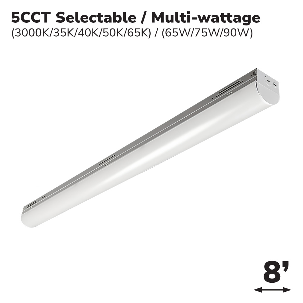 LUMINAIRE LINÉAIRE WRAPAROUND 8' 5CCT (MW)
