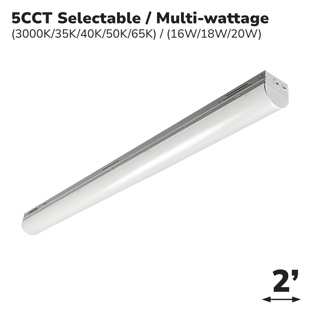 LUMINAIRE LINÉAIRE WRAPAROUND 2' 5CCT (MW)