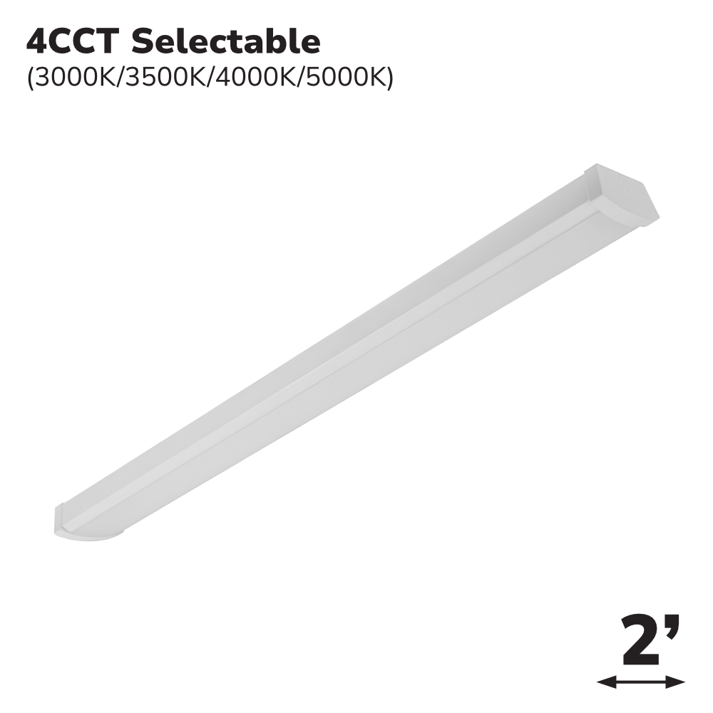 LUMINAIRE LINÉAIRE WRAPAROUND 2' 4CCT 20W