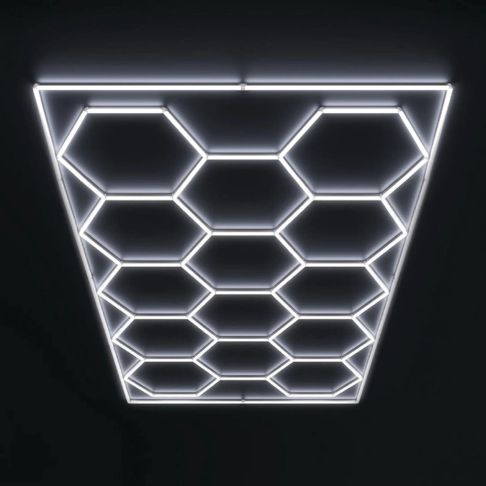 LUMINAIRE PLAFONNIER LED HEXAGONAL - 534W -  6500K (14 HEXS)