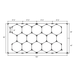 LUMINAIRE PLAFONNIER LED HEXAGONAL - 534W -  6500K (14 HEXS)