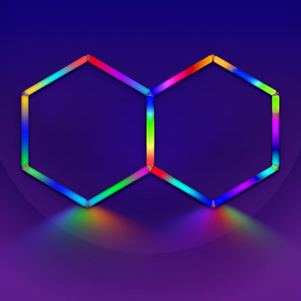 LUMINAIRE PLAFONNIER LED HEXAGONAL RGB (14 HEXS)