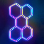 LUMINAIRE PLAFONNIER LED HEXAGONAL RGB (14 HEXS)