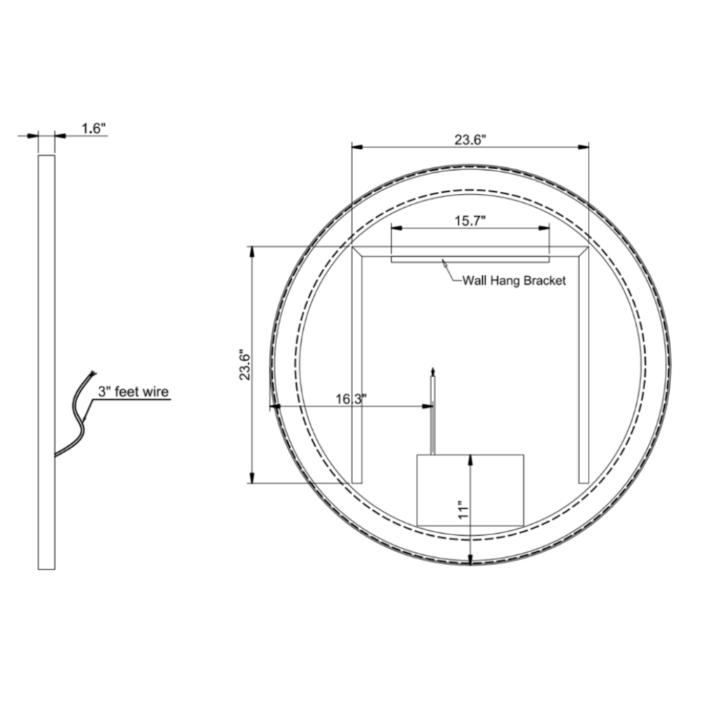 MIROIR LED FANTÔME ROND