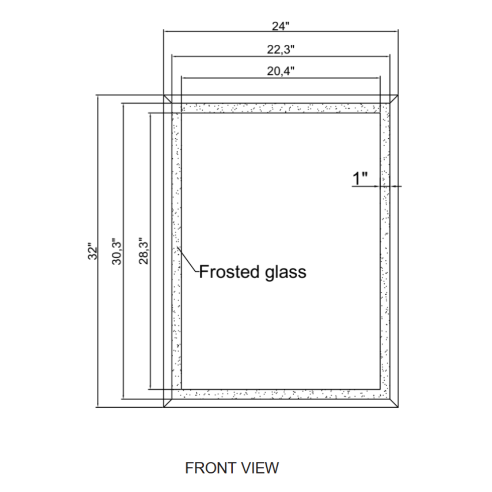 MIROIR LED OPERA GIVRÉ RÉTRO-ÉCLAIRÉ