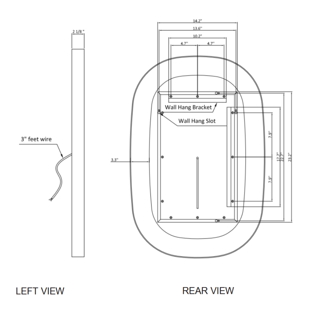 MIROIR LED CHIC OVAL