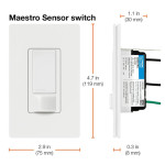 INTERRUPTEUR CAPTEUR DE PRÉSENCE LUTRON MAESTRO INTÉRIEUR 120 VAC - BLANC