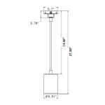 LUMINAIRE SUSPENDU CYLINDRE SSL-ELC NOIR 20W 3CCT