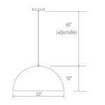 PLAFONNIER SUSPENDU 20'' POUR ÎLOTS