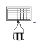 PROJECTEUR LED SOLAIRE HYBRIDE 30W CCT