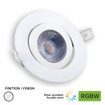 ENCASTRÉ LED INCLINABLE 4'' DLG ROND (RGBW CCT) - 9W